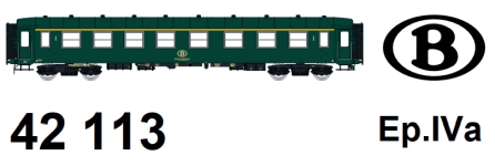 L.S. Models LS42113 - H0 - Personenwagen I2 A8, SNCB, Ep. IV